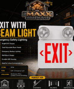 Exit Sign with Dual Beam Lights – Emergency Safety Lighting