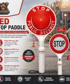 LED Stop Paddle (Light)  – High-Visibility Traffic & Public Security Sign